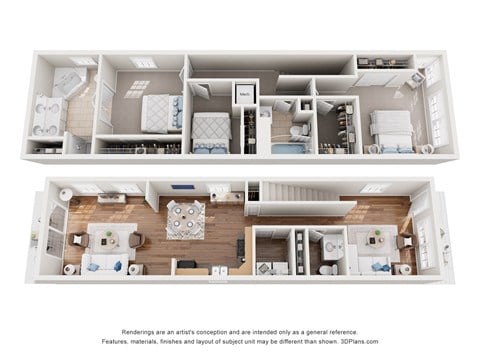 Floor plan for 3 beds, 2 baths, 1778 sqft